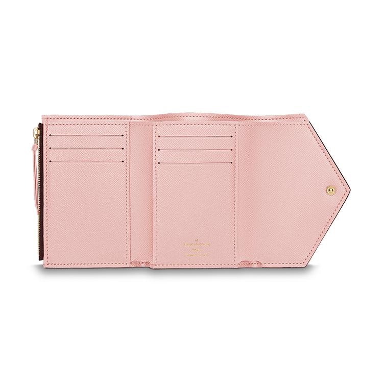 lv wallet pink button