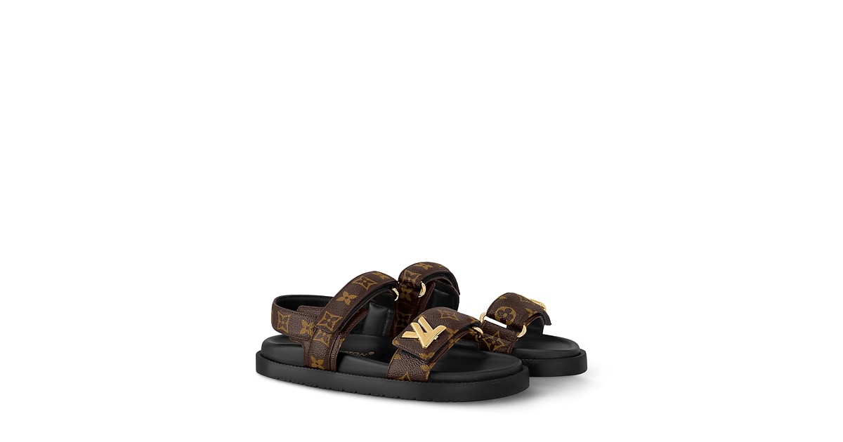 Louis Vuitton Bastia Men\'s Flat Sandal in Brown w/ Leather 39 Brown Sandals for Men | LOUIS VUITTON ® main image 4