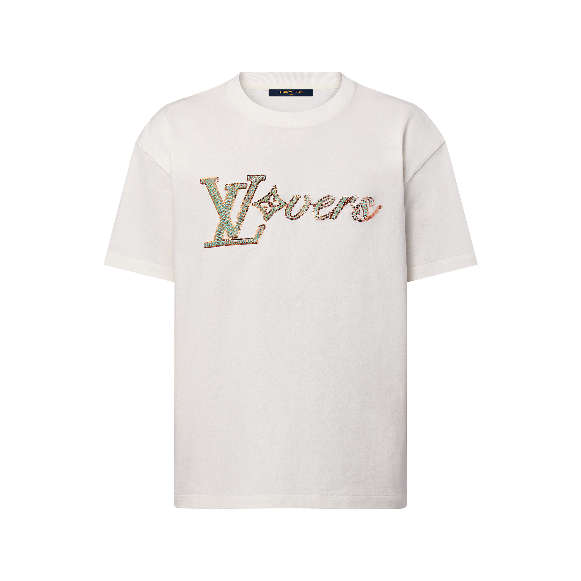 LOUIS VUITTON 半袖Tシャツ Lサイズ ホワイト ゴールド リボン 