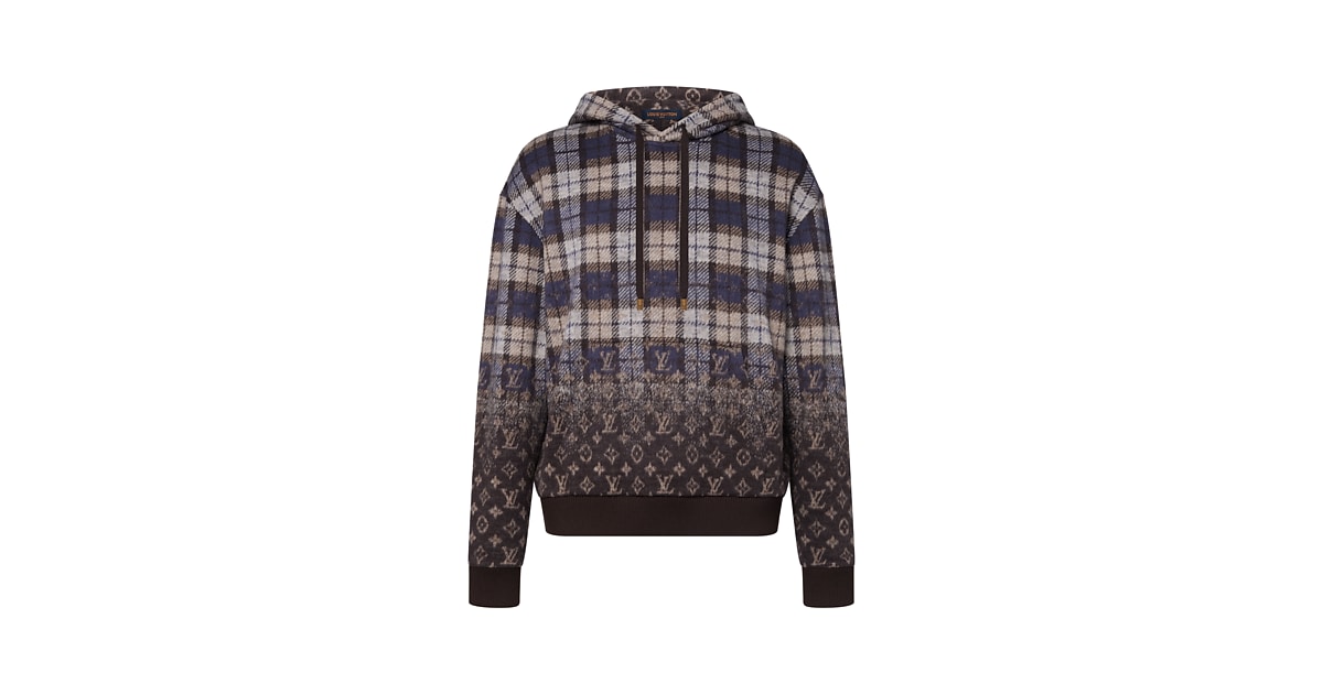 Monogram Faded Plaid Hoodie - Ready-to-Wear | LOUIS VUITTON