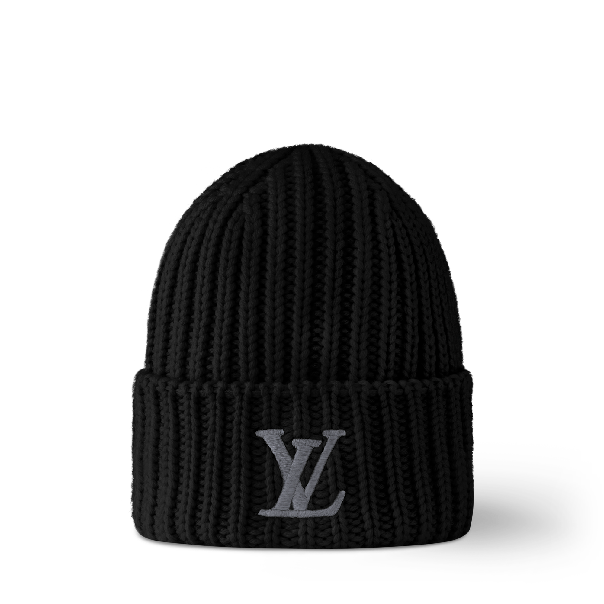 tLOUIS VUITTON ブラック ビーニー M77872 LV Headline Beanie 