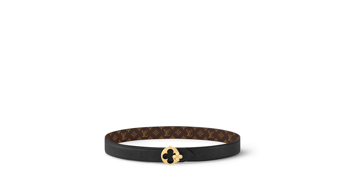 LV Flowergram Round 30mm Reversible Belt Monogram Canvas 