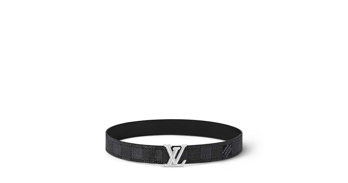 Authentic Louis Vuitton reversible belt M9824 LV Initiales 40MM Reversible Monogram Macassar Canvas  main image 3