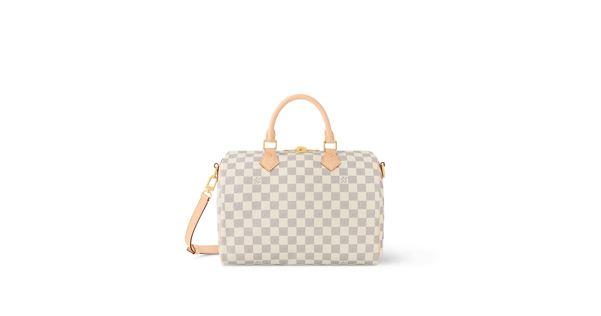Speedy Bandoulière 30 Damier Azur Canvas Handbags N40592 LOUIS