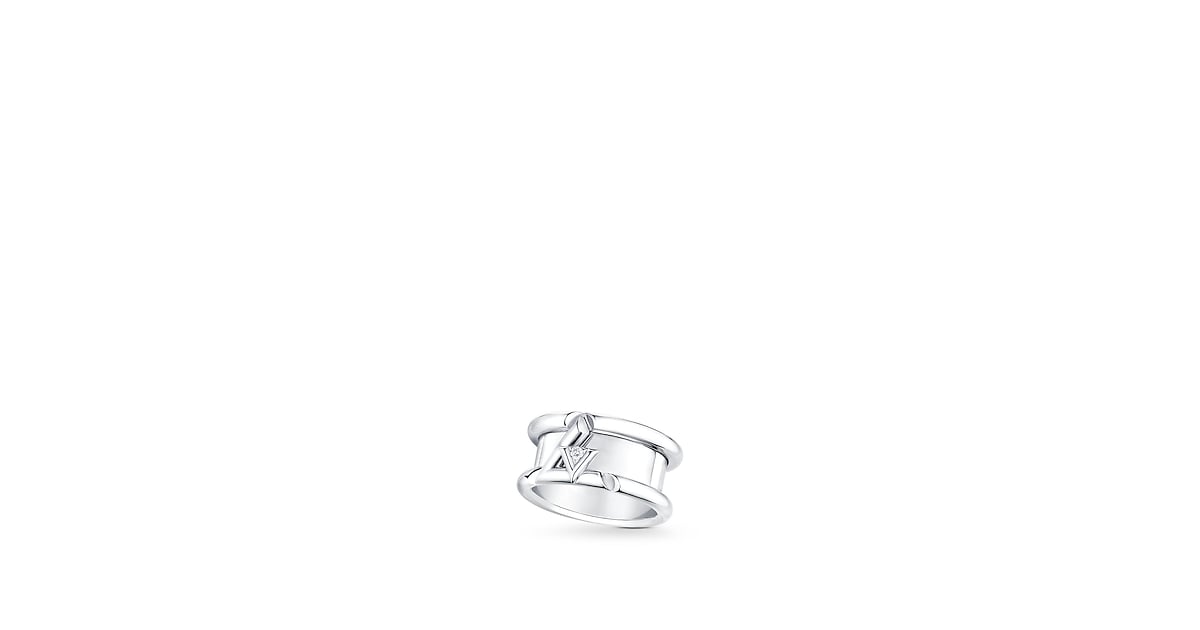 LV Volt One Band Ring, White Gold And Diamond Categories LOUIS