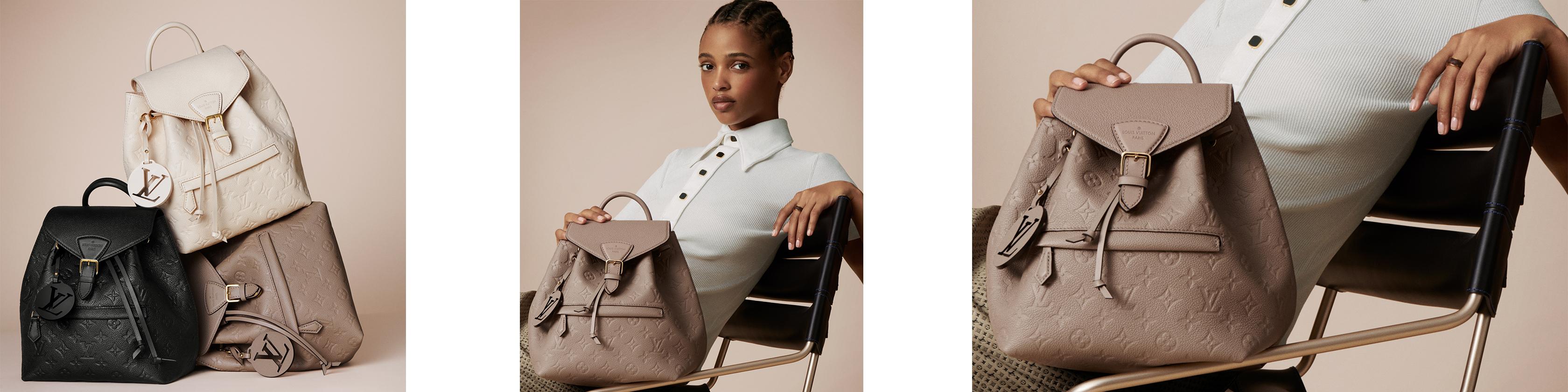 Louis Vuitton Montsouris Backpack Monogram Empreinte Turtledove | AAA  Handbag
