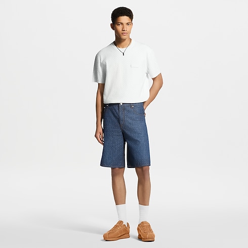 Reflective Nanogram Chambray Shorts in Men's Ready-to-Wear Denim Collection collections by Louis Vuitton (Product zoom)