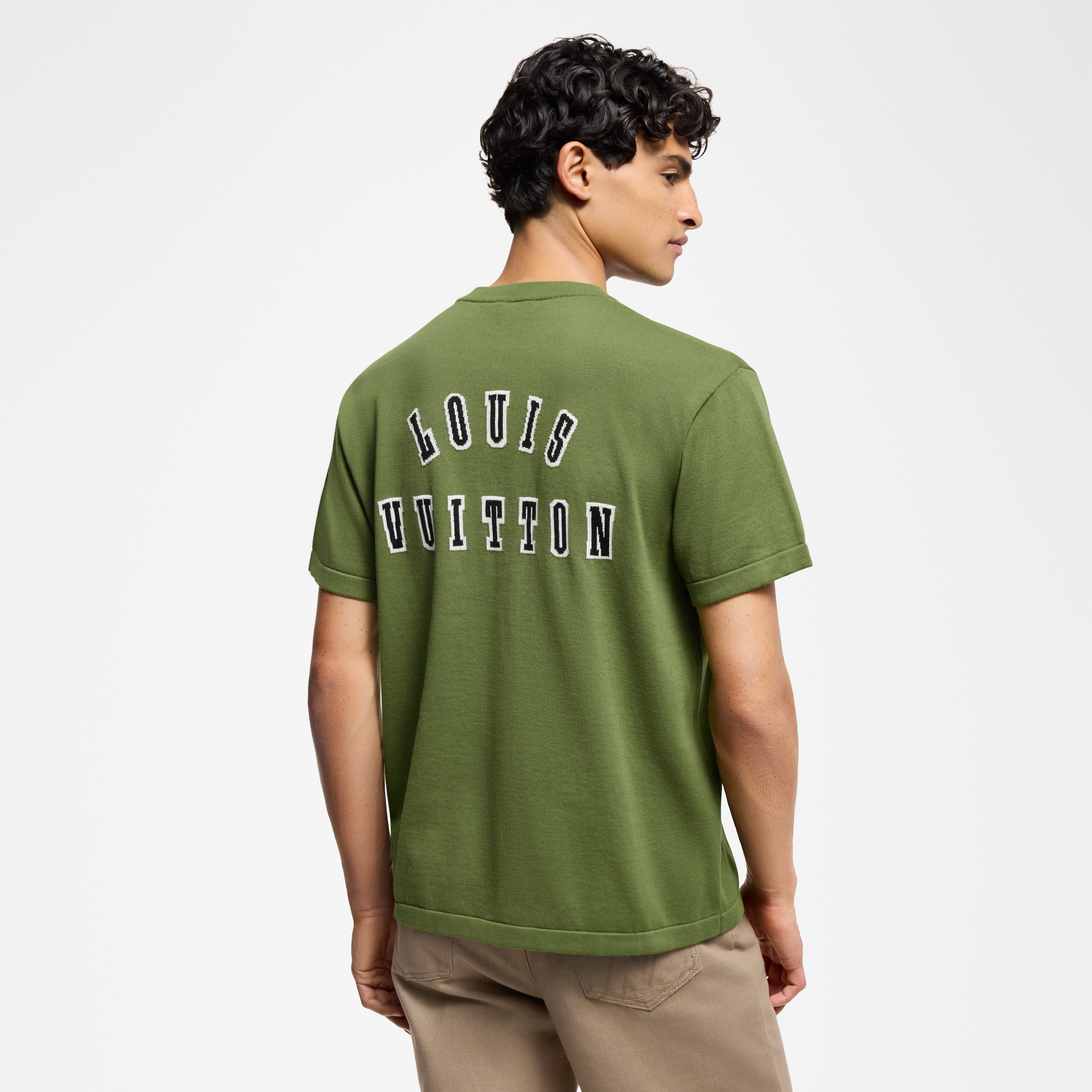  Short-Sleeved Cotton Crewneck  in Men