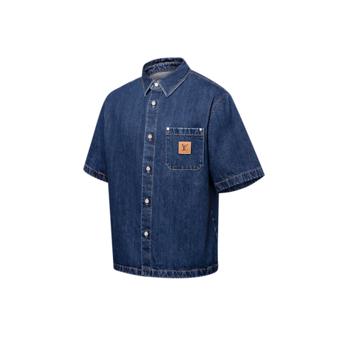 Signature Denim Short-Sleeved Shirt in Men's Ready-to-Wear Shirts collections by Louis Vuitton (Product zoom)