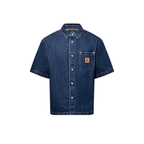 Signature Denim Short-Sleeved Shirt in Men's Ready-to-Wear Shirts collections by Louis Vuitton (Product zoom)