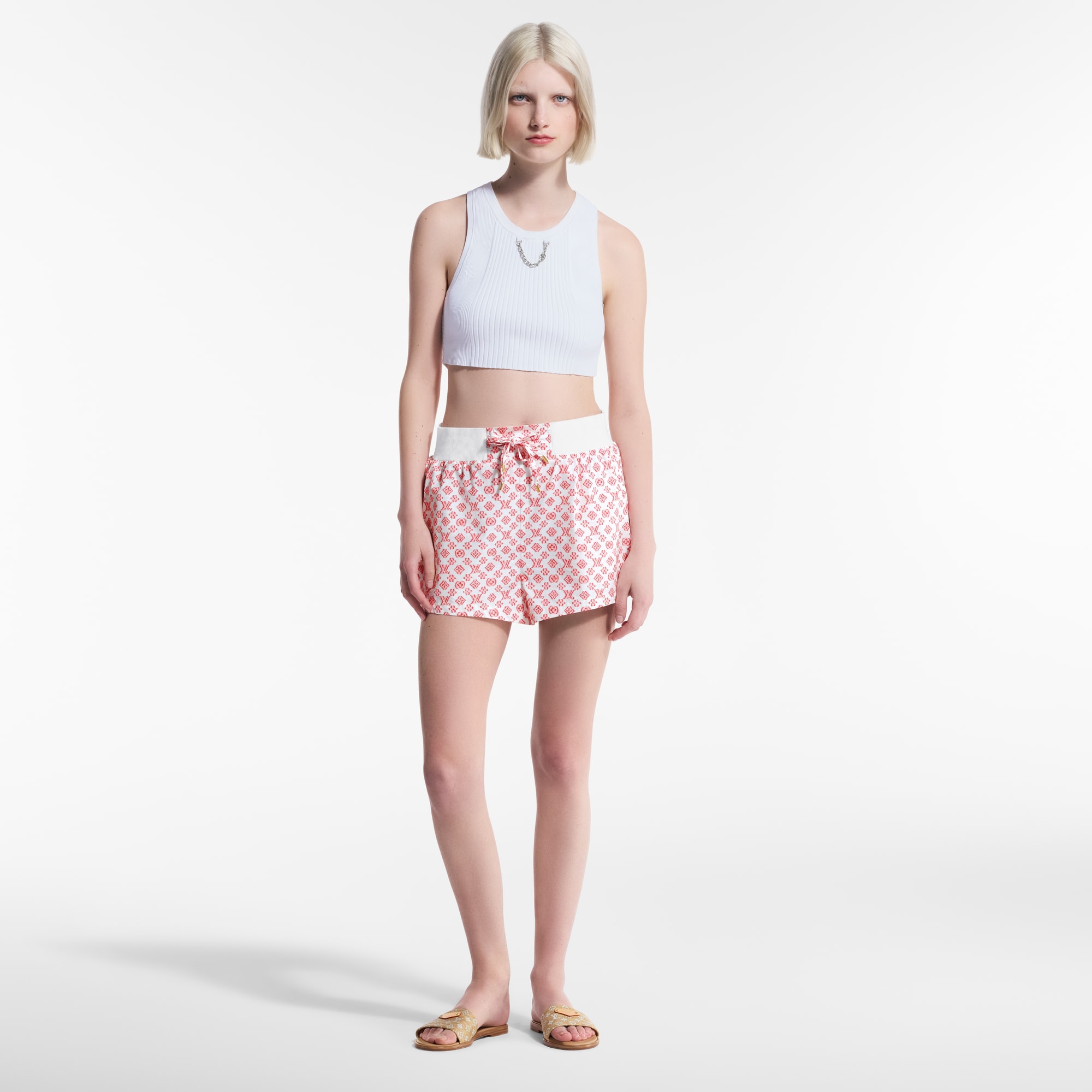 3D Monogram Mini Shorts   in Women