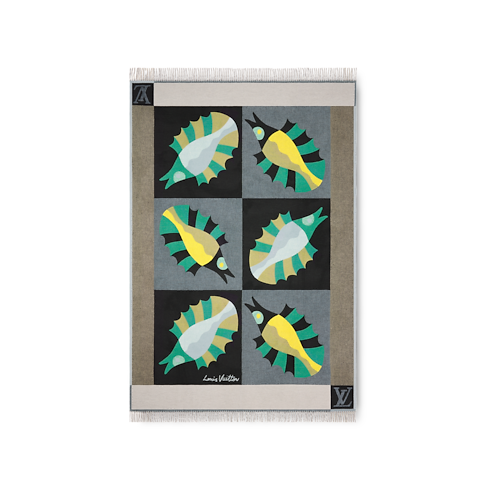 Animali Fantastici Fish Throw Blanket in Trunks, Travel and Home's Home and Art of Dining Home Textile collections by Louis Vuitton (Product zoom)