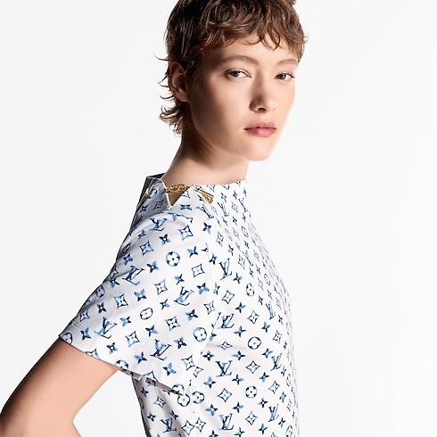 Aquarelle Monogram Eyelet T-Shirt in Women's Ready-to-Wear Tops collections by Louis Vuitton (Product zoom)