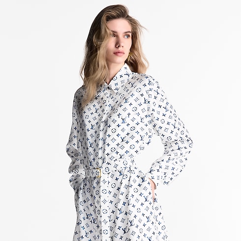 Aquarelle Monogram Shirt Dress in Women's Ready-to-Wear Dresses collections by Louis Vuitton (Product zoom)