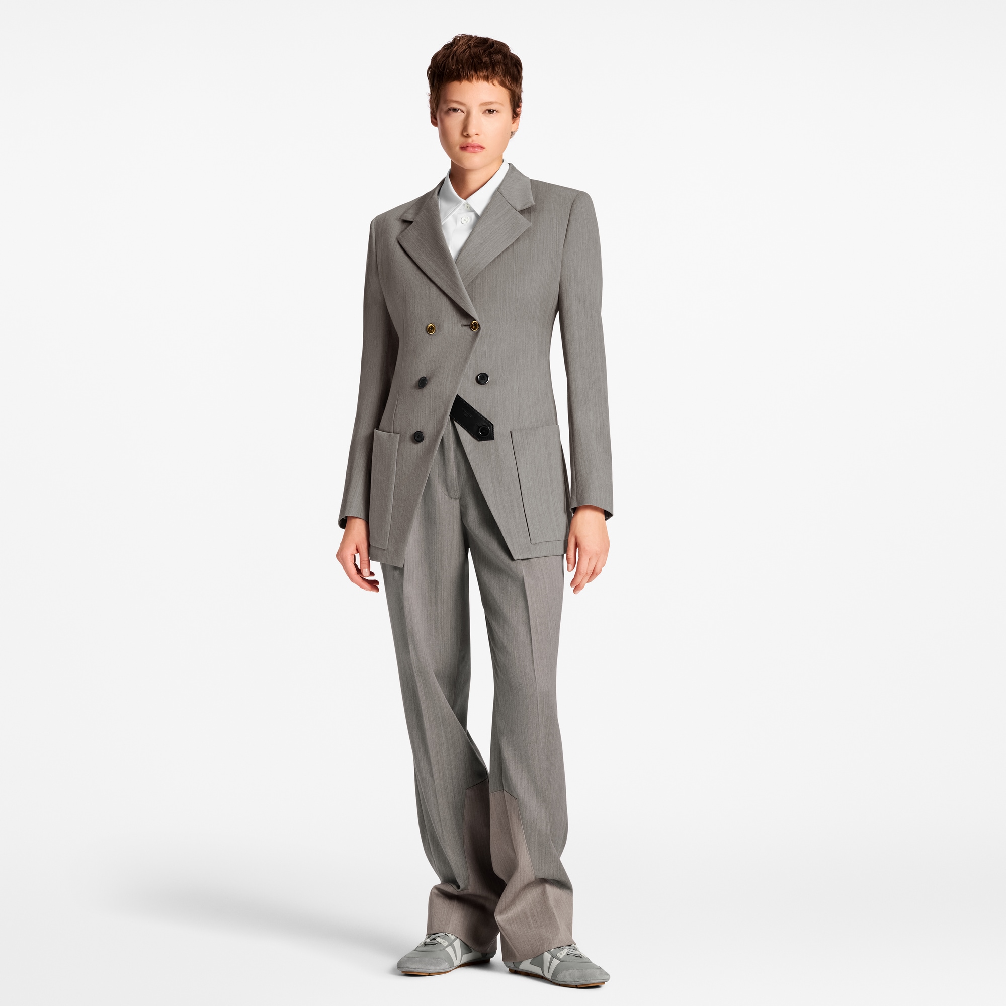 Asymmetrical Double-Breasted Blazer  in Women