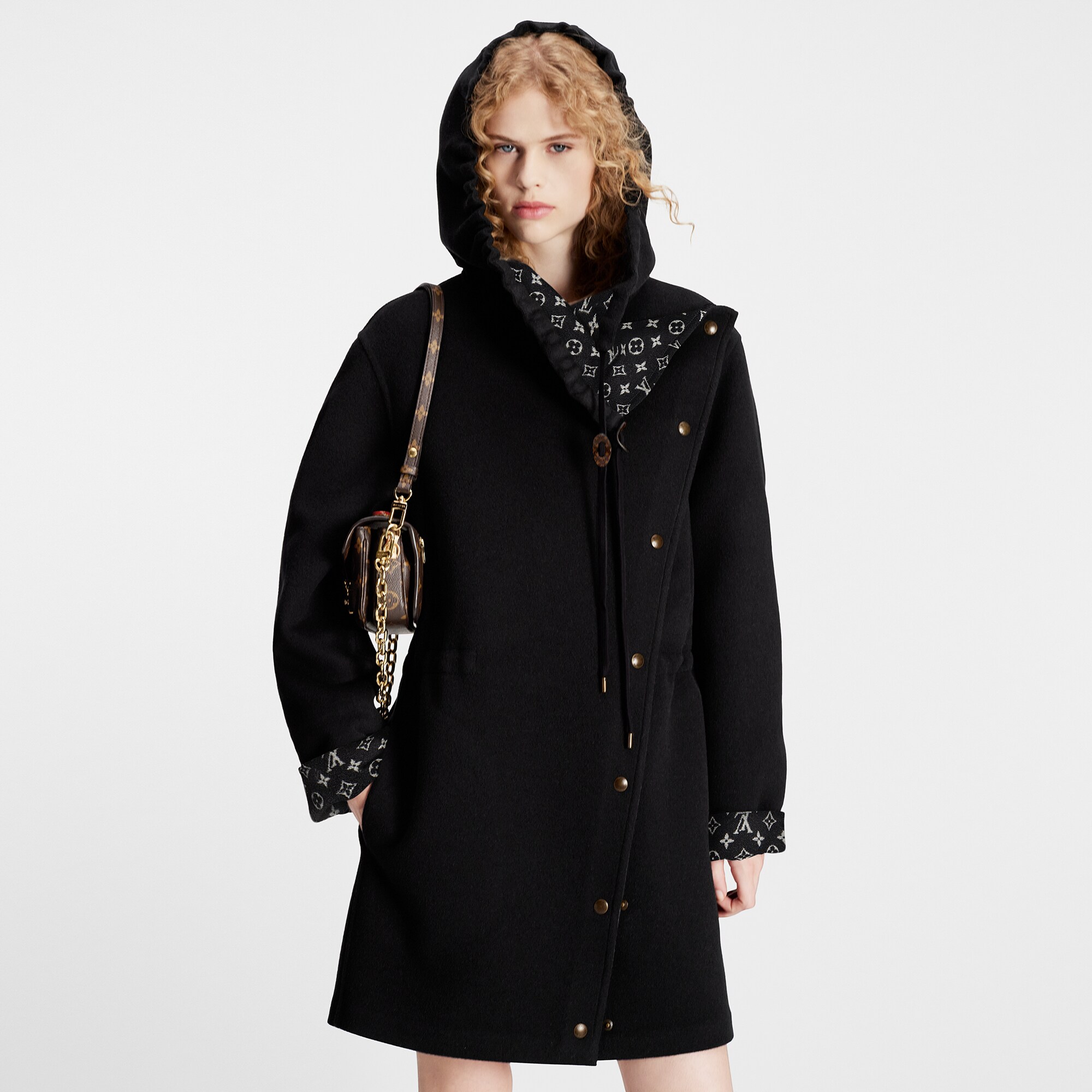 Asymmetrical Front Double Face Coat  in Men