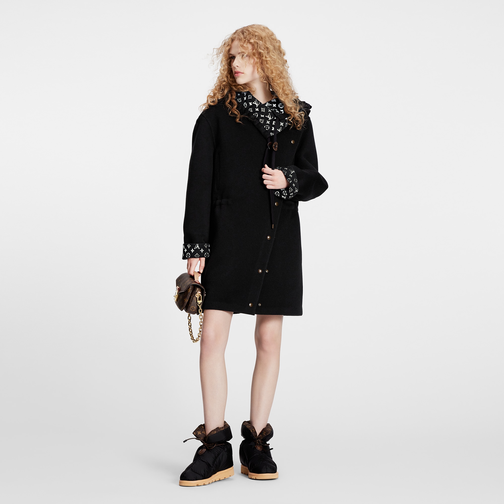 Asymmetrical Front Double Face Coat  in Men