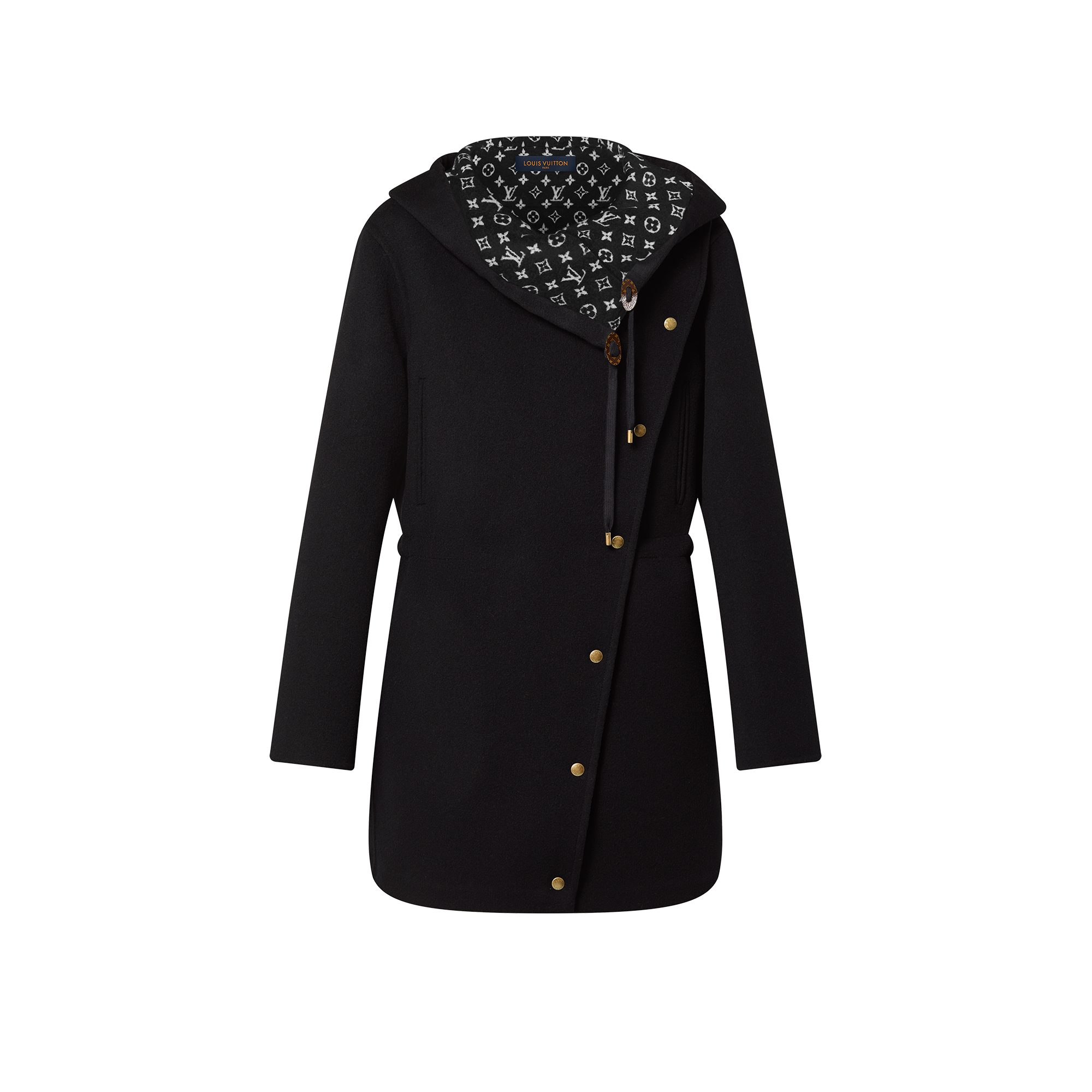 Asymmetrical Front Double Face Coat  in Men