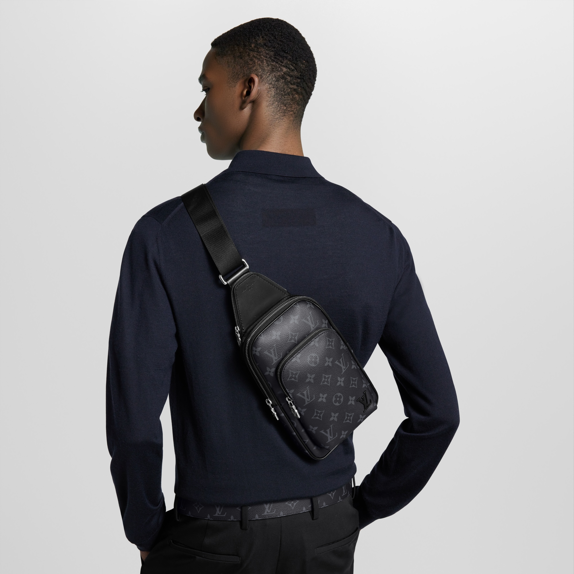 Avenue Slingbag PM Monogram Eclipse Canvas in Men