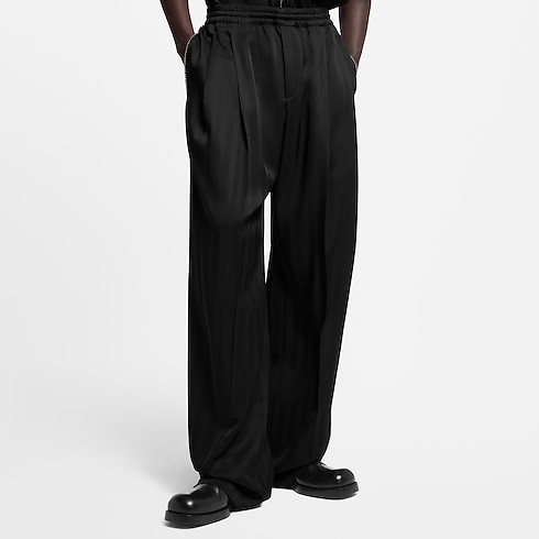 Bead-Embellished Silk Pajama Pants in Men's Ready-to-Wear Trousers collections by Louis Vuitton (Product zoom)
