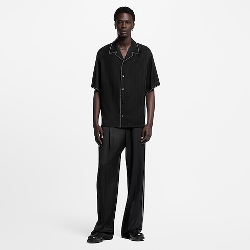 Bead-Embellished Silk Pajama Pants in Men's Ready-to-Wear Trousers collections by Louis Vuitton (Product zoom)