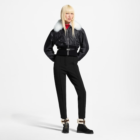 Belted Seam Detail Pants worn view