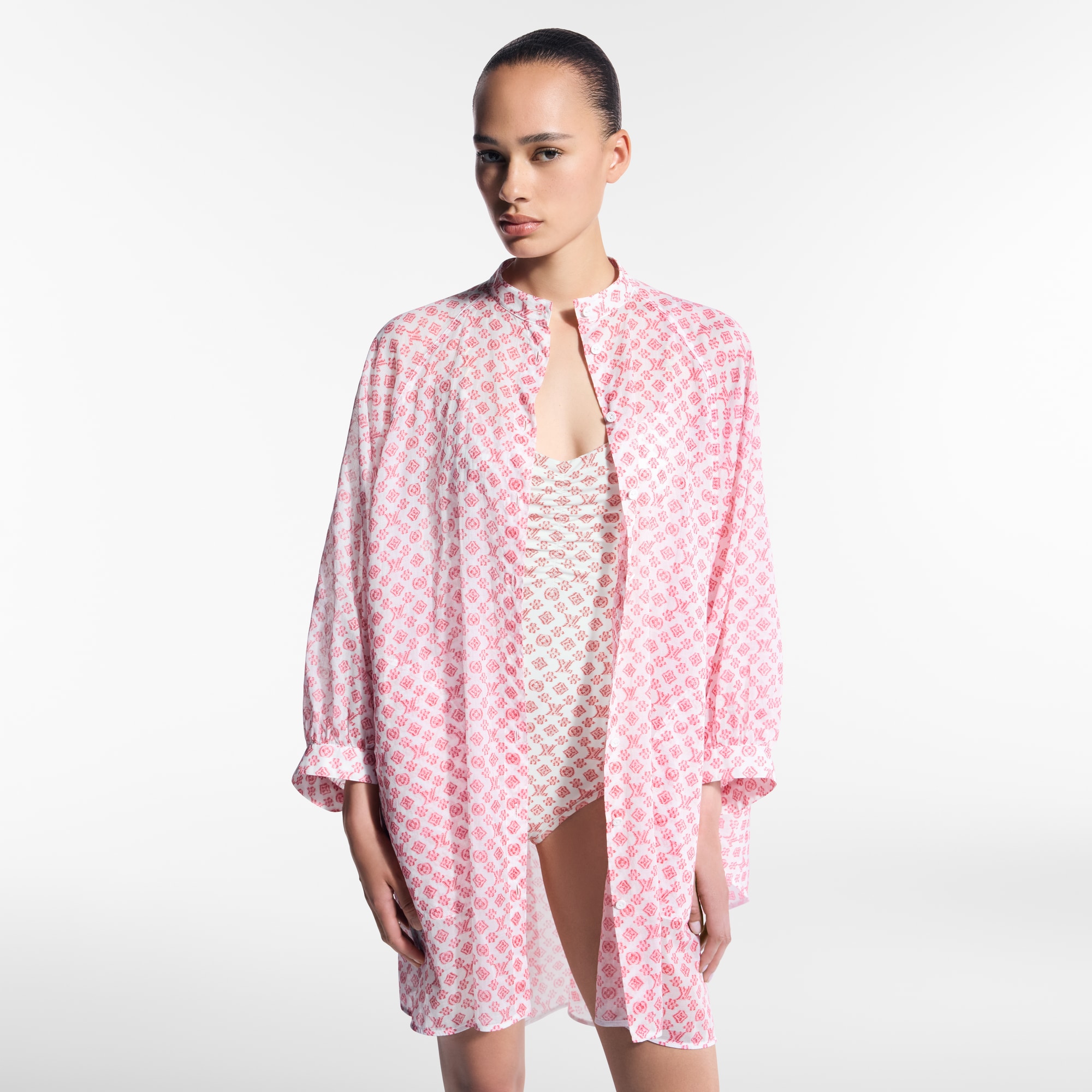 Blurry Monogram Batwing Dress  in Women