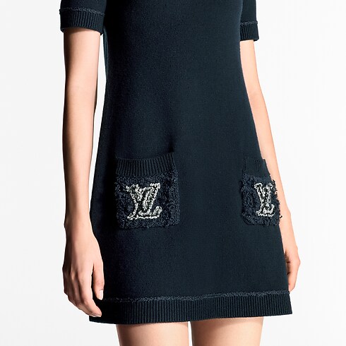 Bouclé Pocket Knit Dress in Women's Ready-to-Wear Dresses collections by Louis Vuitton (Product zoom)