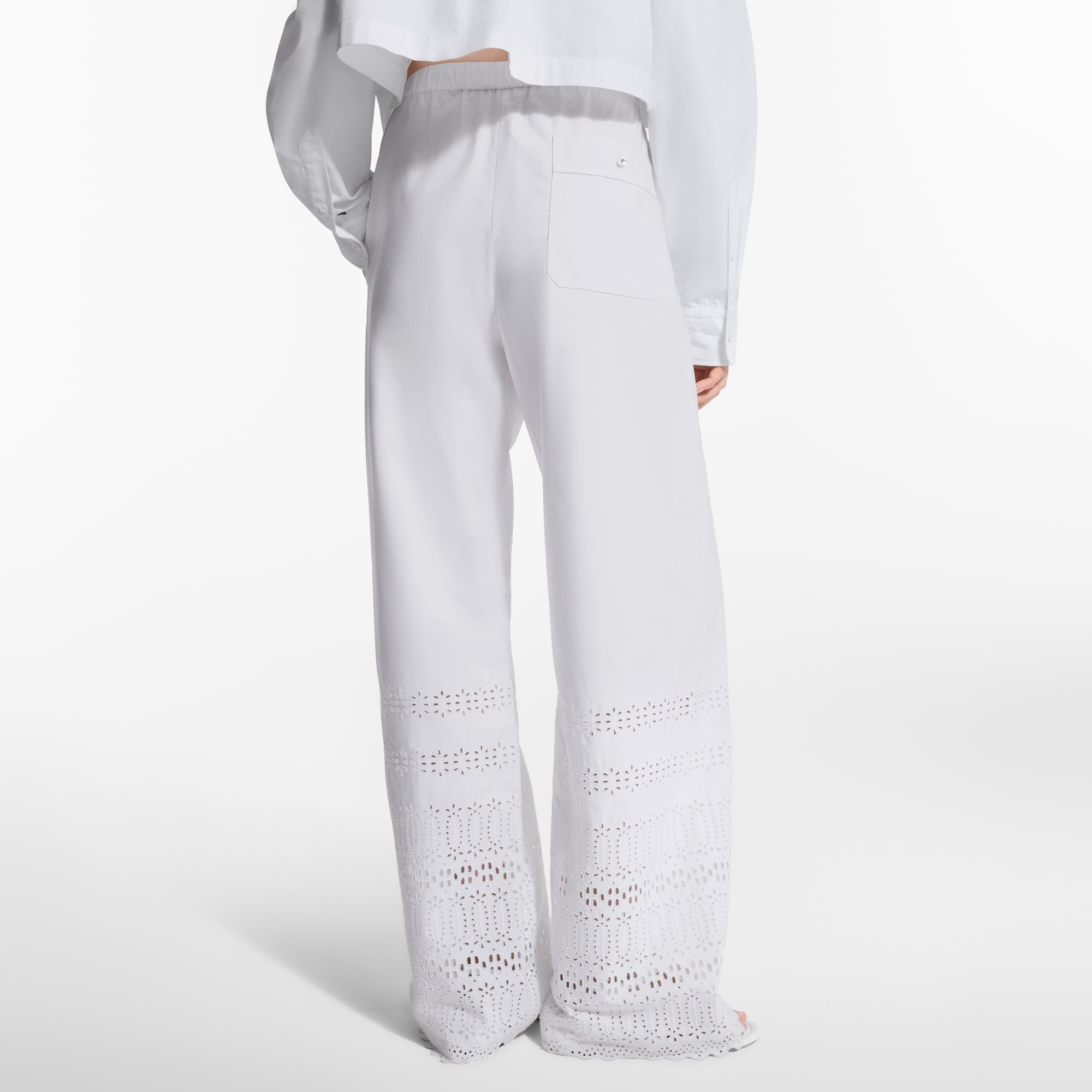 Broderie Anglaise Pajama Pants  in Women