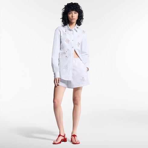 Broderie LV Boxer Shorts in Women's Ready-to-Wear Skirts and Shorts collections by Louis Vuitton (Product zoom)