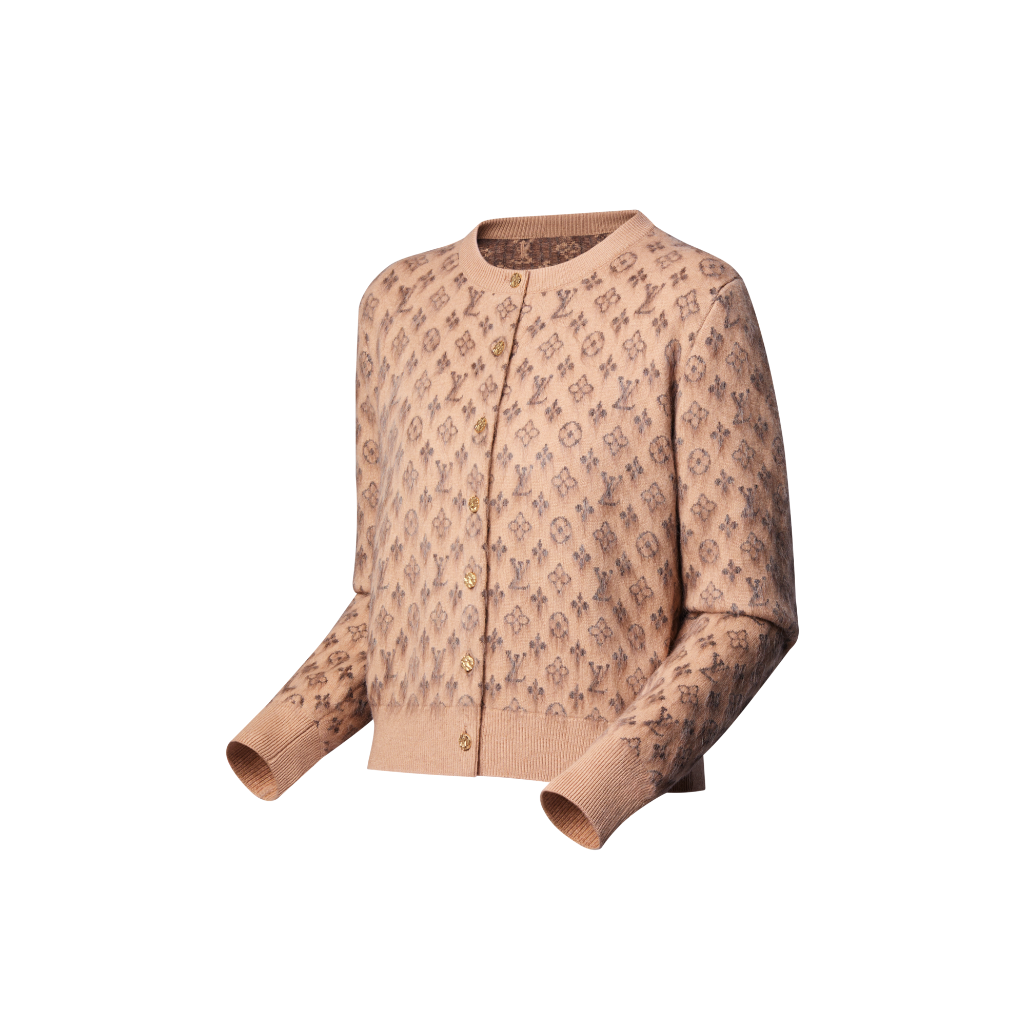 Brushed Monogram Cardigan  in Women