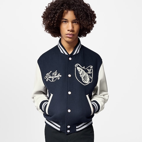 Calfskin Varsity Jacket in Men's Ready-to-Wear Outerwear and Coats collections by Louis Vuitton (Product zoom)