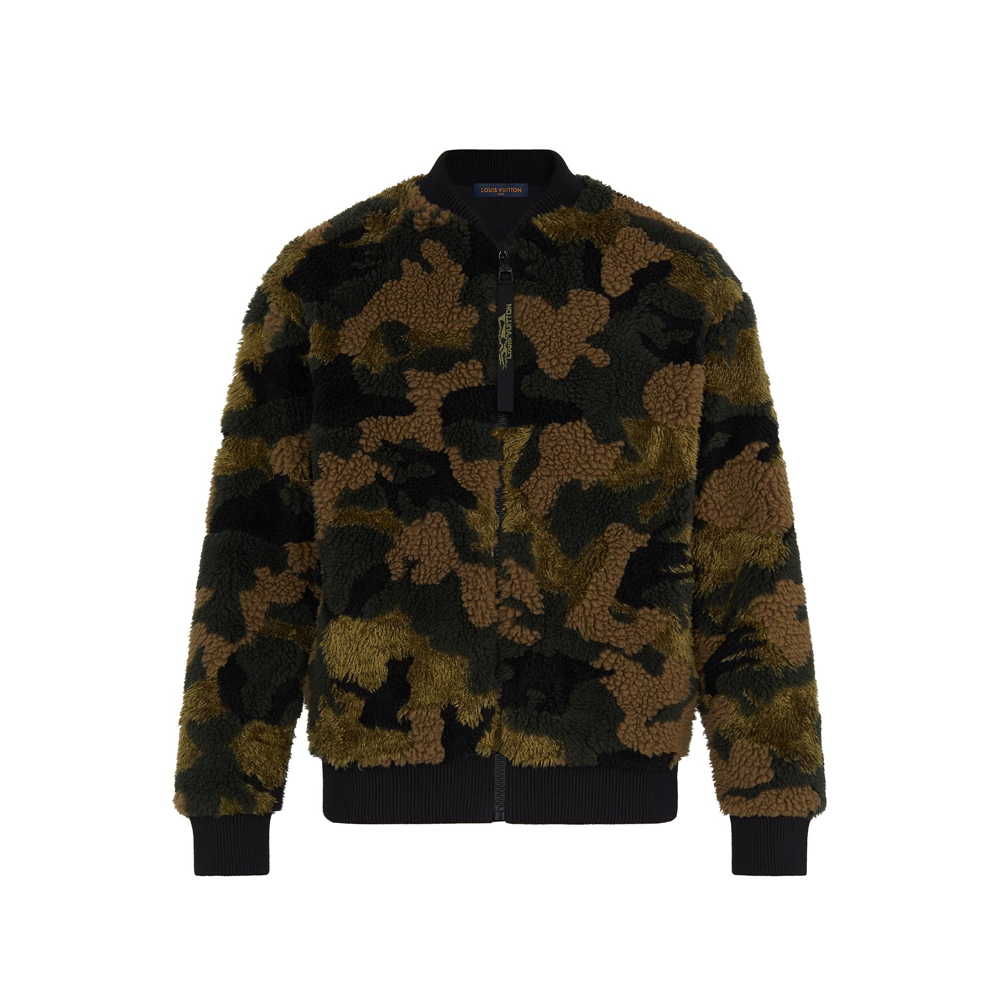 camo fleece zip up