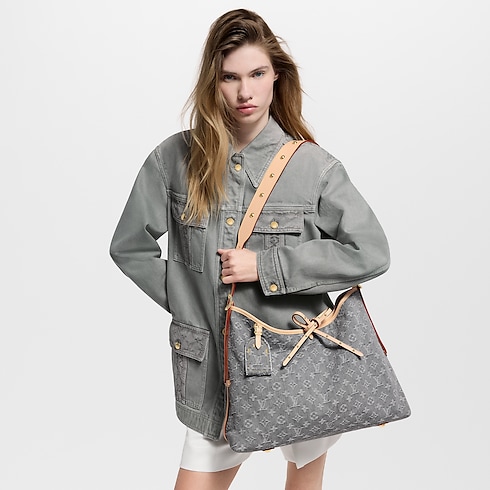 CarryAll MM Monogram Denim in Women's Handbags Handbags collections by Louis Vuitton (Product zoom)