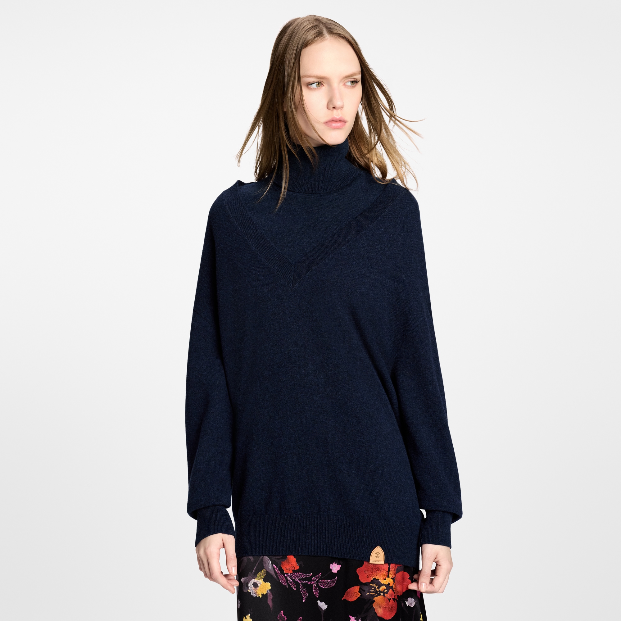 Cashmere Double Neck Pullover  in Women