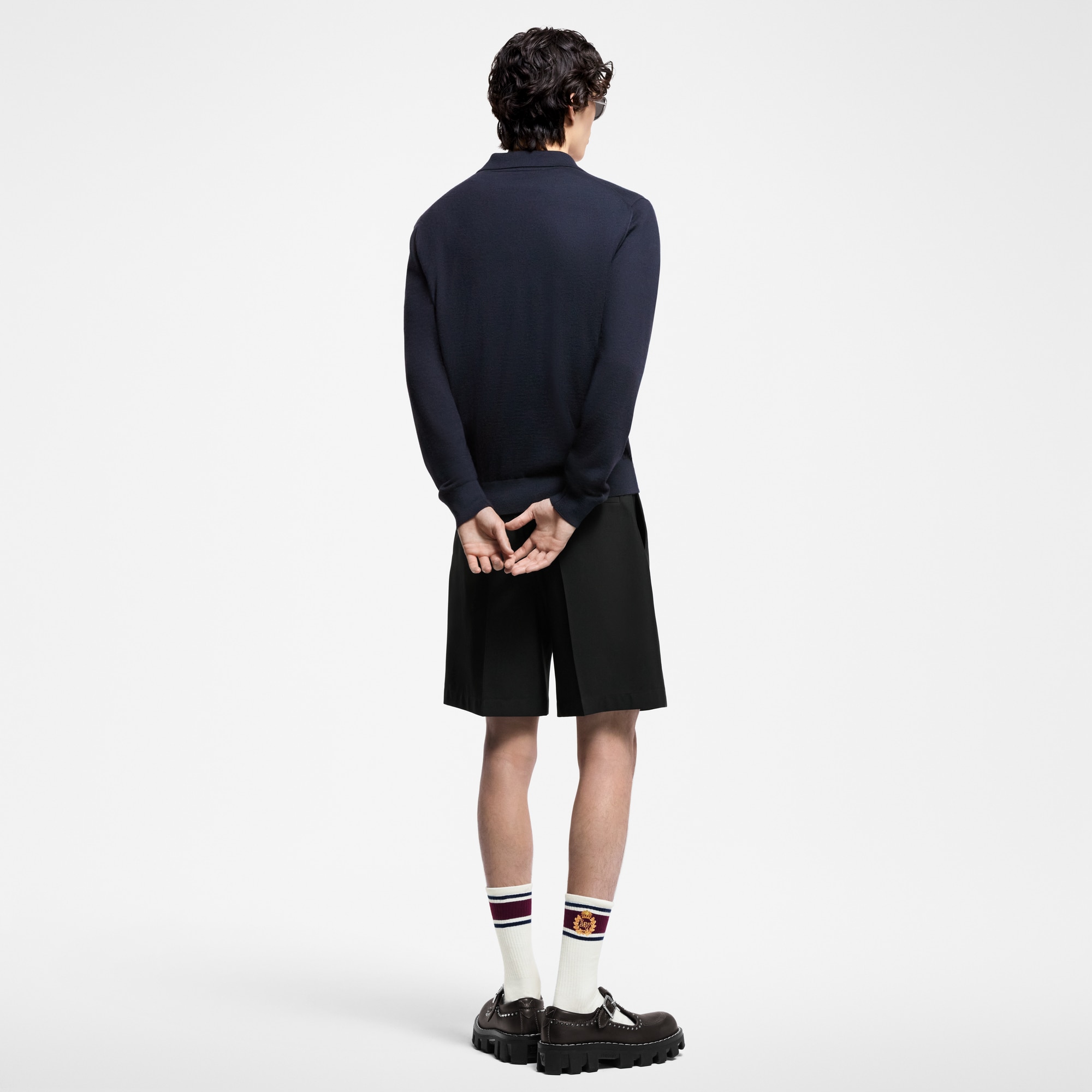 Cashmere Long-Sleeved Polo  in Men