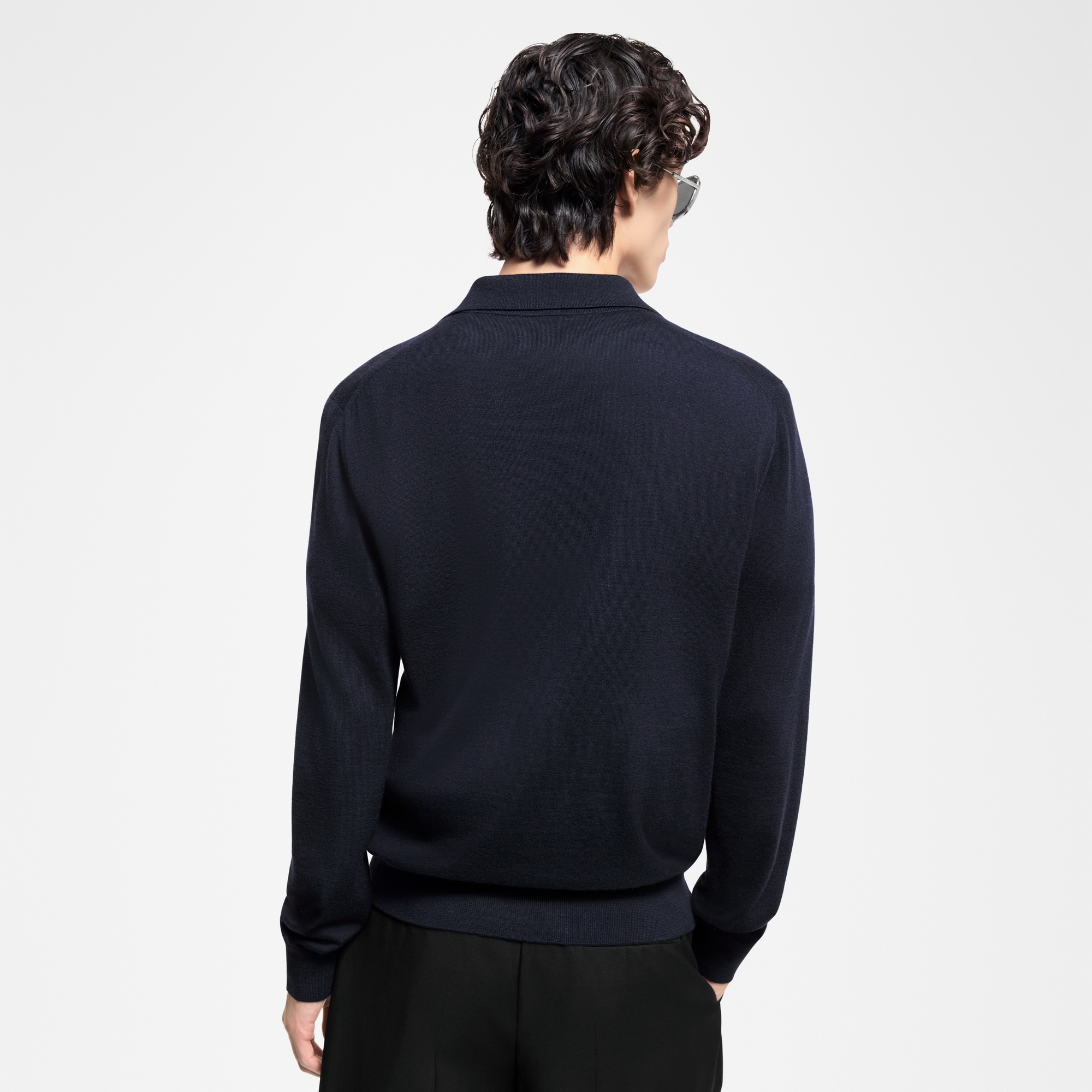 Cashmere Long-Sleeved Polo  in Men