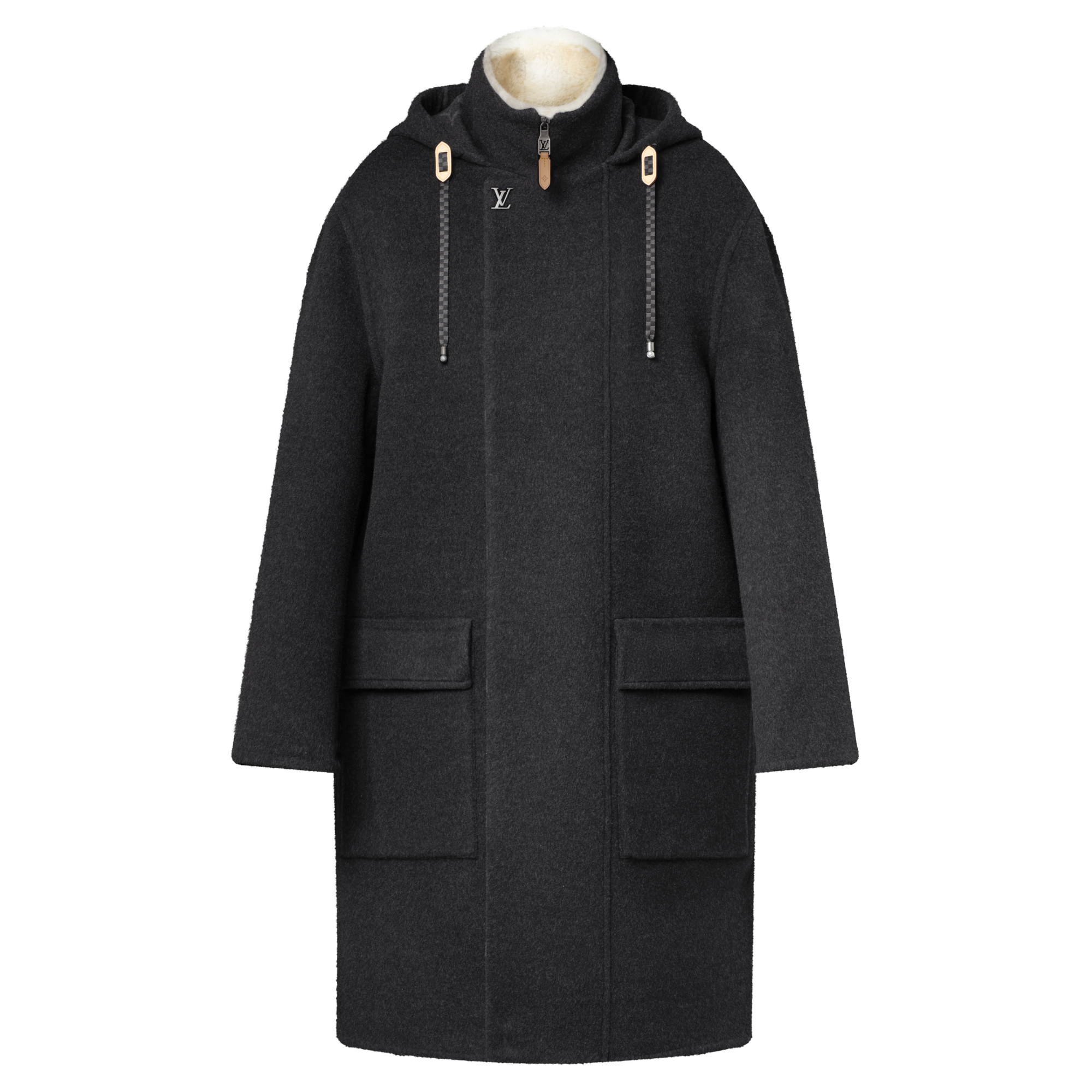 Cashmere-Silk Blend Double Face Coat  in Men