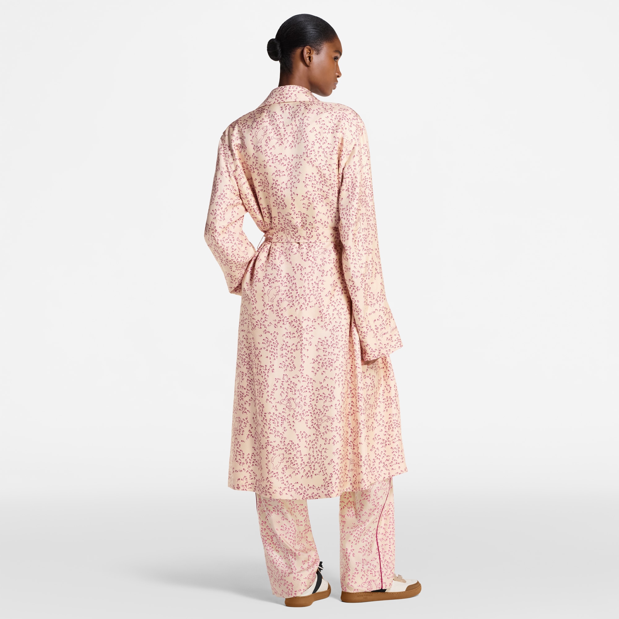 Cat-and-Mouse Print Robe  in Women