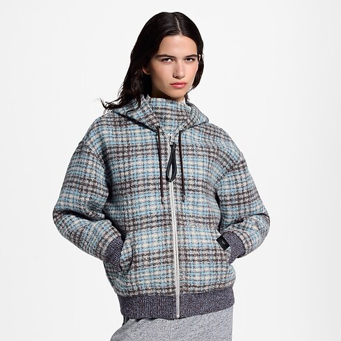 Check Tweed Zip-Up Jacket in Women's Ready-to-Wear Coats and Jackets collections by Louis Vuitton (Product zoom)