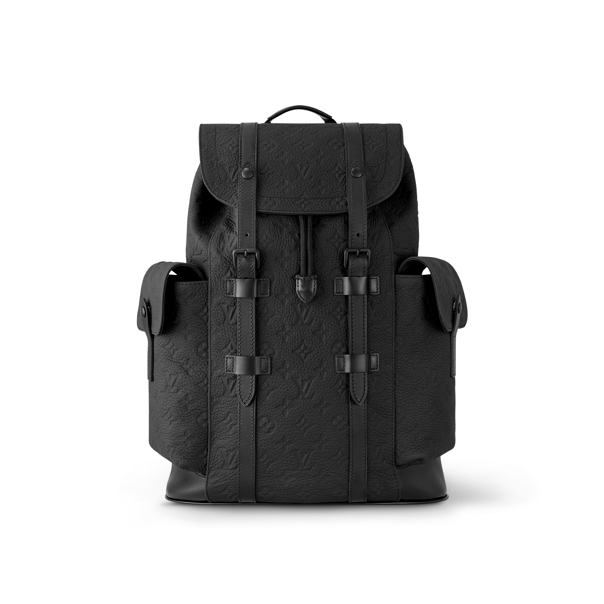 black lv backpack