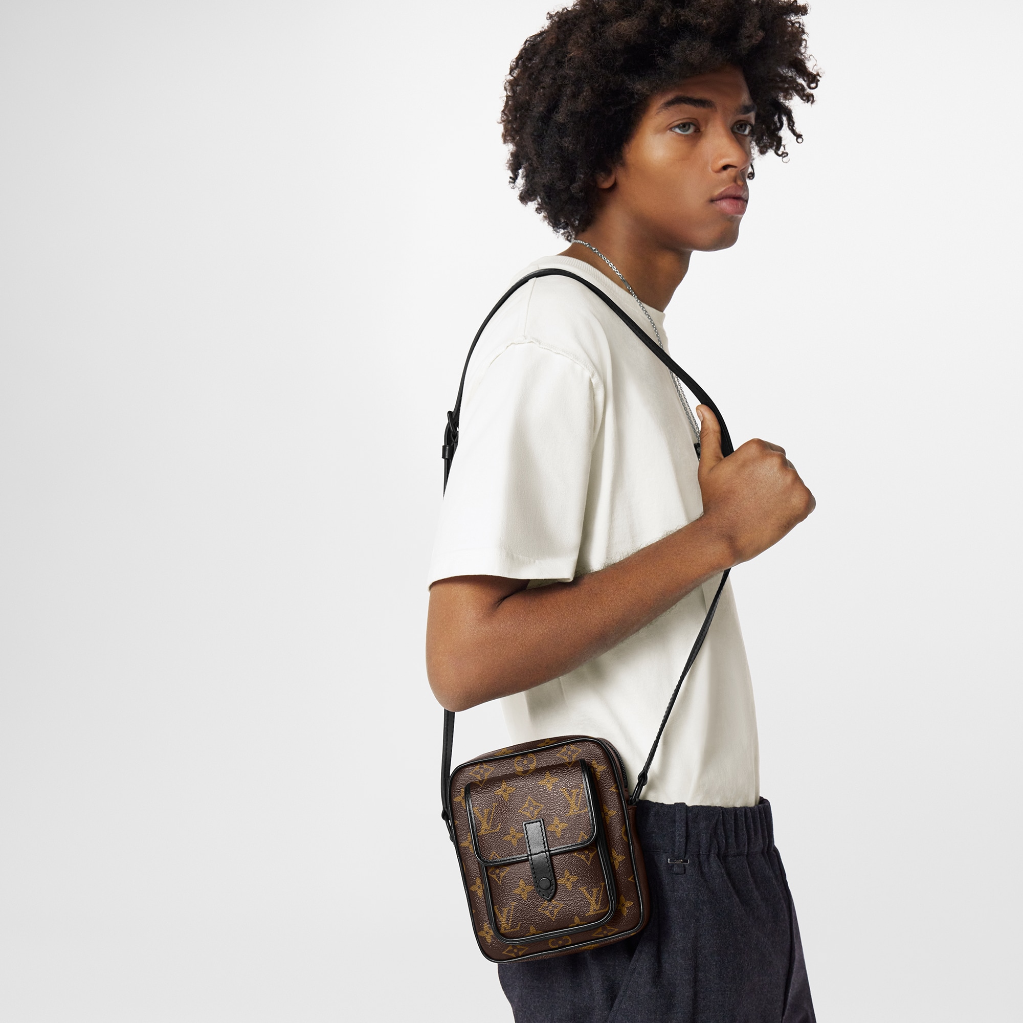 Christopher Wearable Wallet Monogram Macassar Canvas in Men