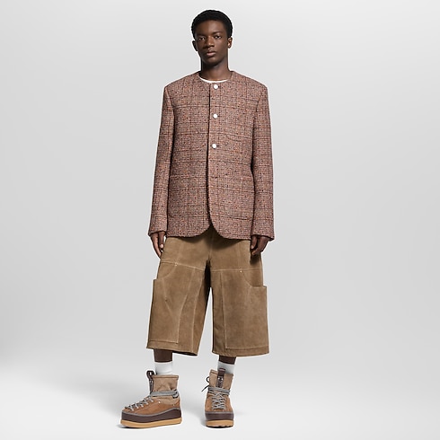 Collarless Tweed Jacket in Men's Ready-to-Wear Blazers and Jackets collections by Louis Vuitton (Product zoom)