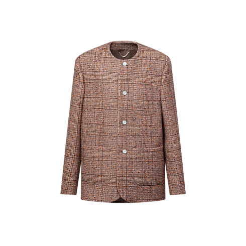 Collarless Tweed Jacket in Men's Ready-to-Wear Blazers and Jackets collections by Louis Vuitton (Product zoom)