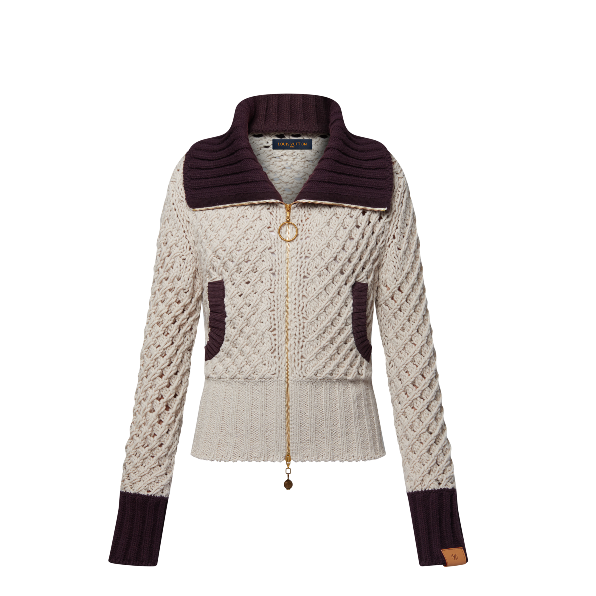 Color-Blocked Knit Jacket  in Women