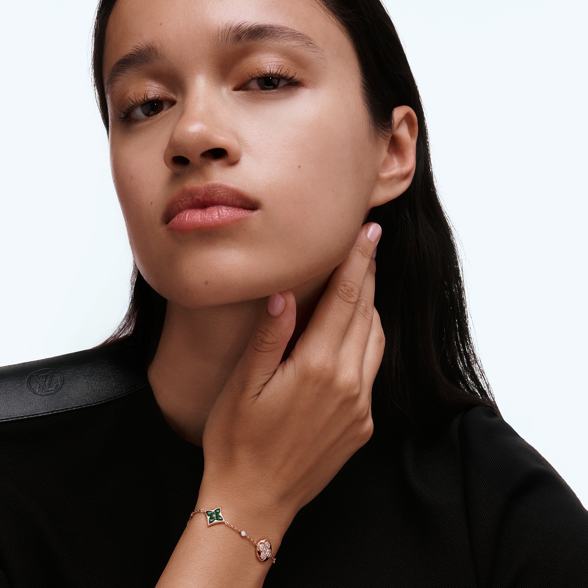 Color Blossom BB Star and Sun Multi-Motif Bracelet, Pink Gold, Malachite and Diamonds  in Jewellery