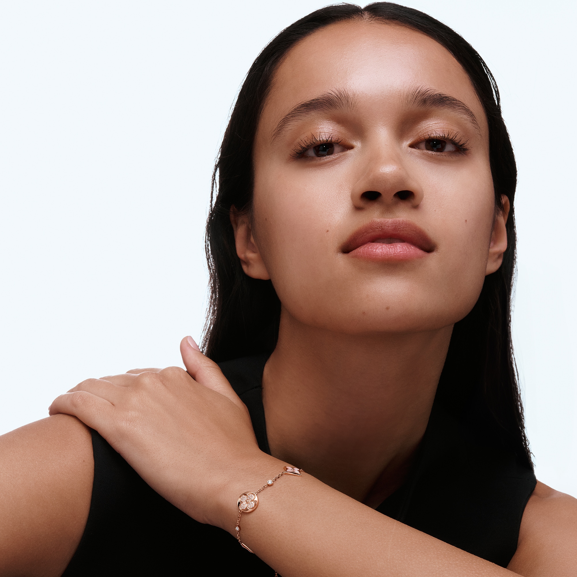 Color Blossom BB Star and Sun Multi-Motif Bracelet, Pink Gold, White Mother-of-Pearl and Diamonds  in Jewellery