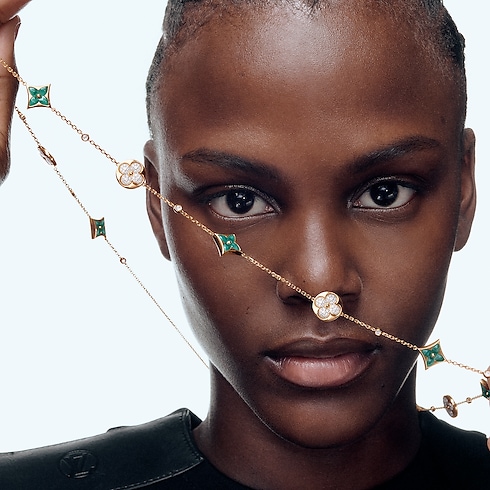 Color Blossom BB Star and Sun Multi-Motif Long Necklace, Yellow Gold, Amazonite and Diamonds in Jewellery's Categories Necklaces and Pendants collections by Louis Vuitton (Product zoom)