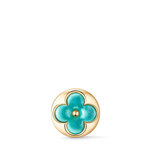 Color Blossom BB Sun Ear Stud, Yellow Gold and Amazonite - Per Unit in Jewellery's Categories Earrings collections by Louis Vuitton (Product zoom)