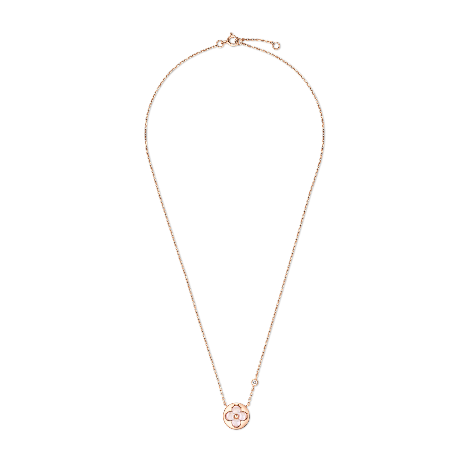Color Blossom BB Sun Pendant, Pink Gold, Pink Mother-of-Pearl and Diamond  in Jewellery